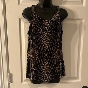 Kenneth Cole Animal Print Sleeveless Top, Sz S